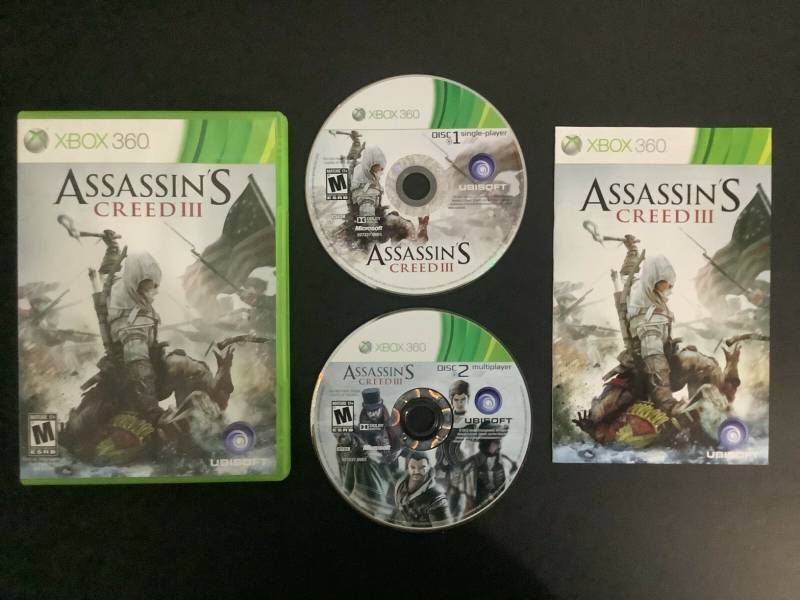 Assassin’s Creed III 3 Xbox 360 Complete w/ Manual – Good Shape