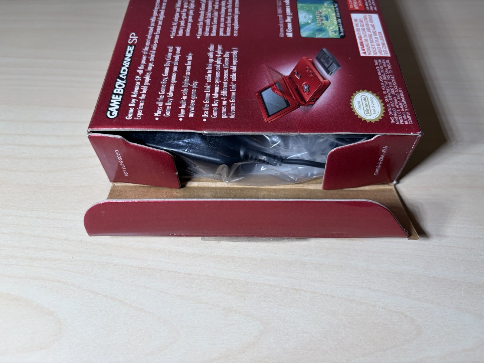 Nintendo GameBoy Advance GBA SP Flame Red Handheld Console Open Box