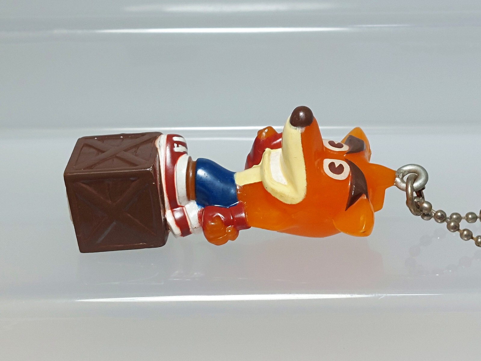 Crash Bandicoot Light-up Keychain Figure Tomy 1998 Vintage Toy Japan 2.6in