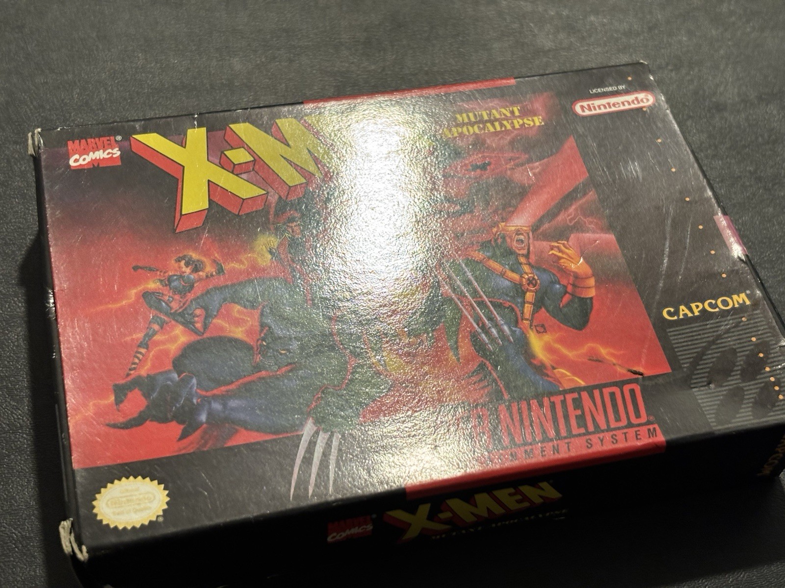 X-Men: Mutant Apocalypse (SNES Super Nintendo 1994) Box Manual & Cart Authentic