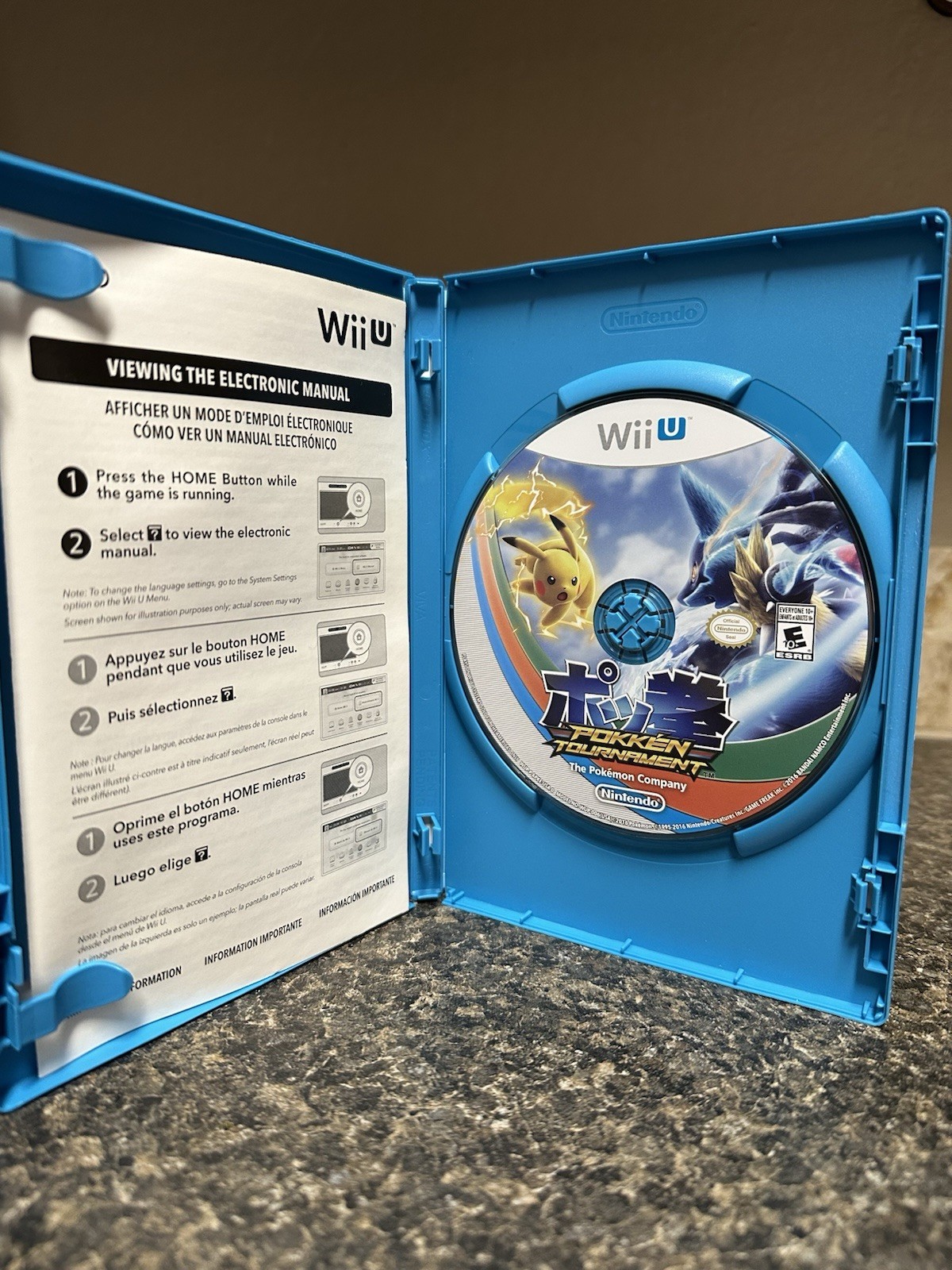 Pokkén Tournament Nintendo Wii U, 2016 Complete(CIG) W/manual/ Tested