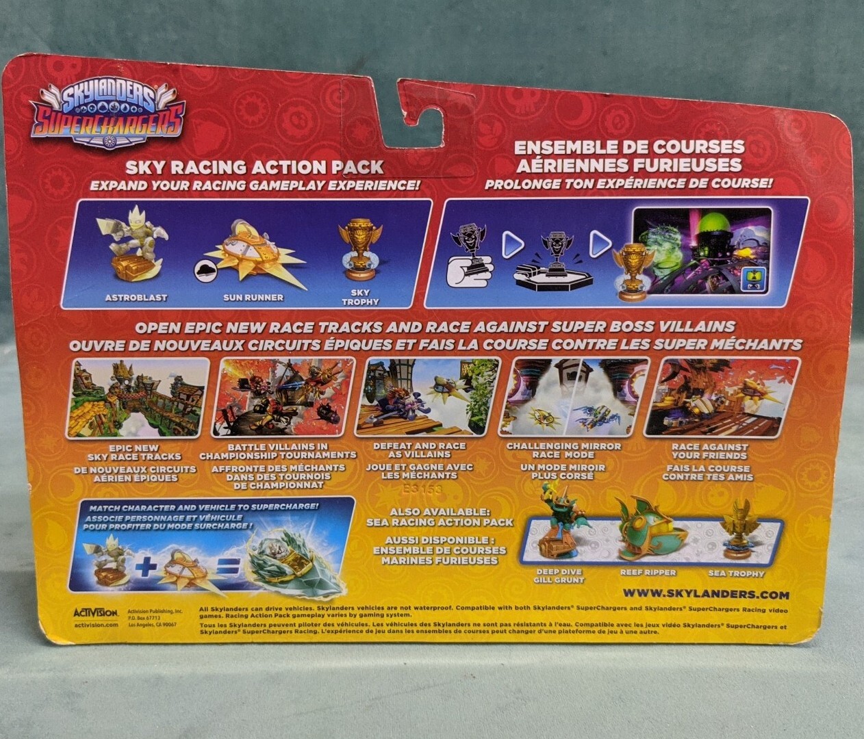 New Skylanders Superchargers Sky Racing Pack Astroblast Sky Trophy Sun Runner