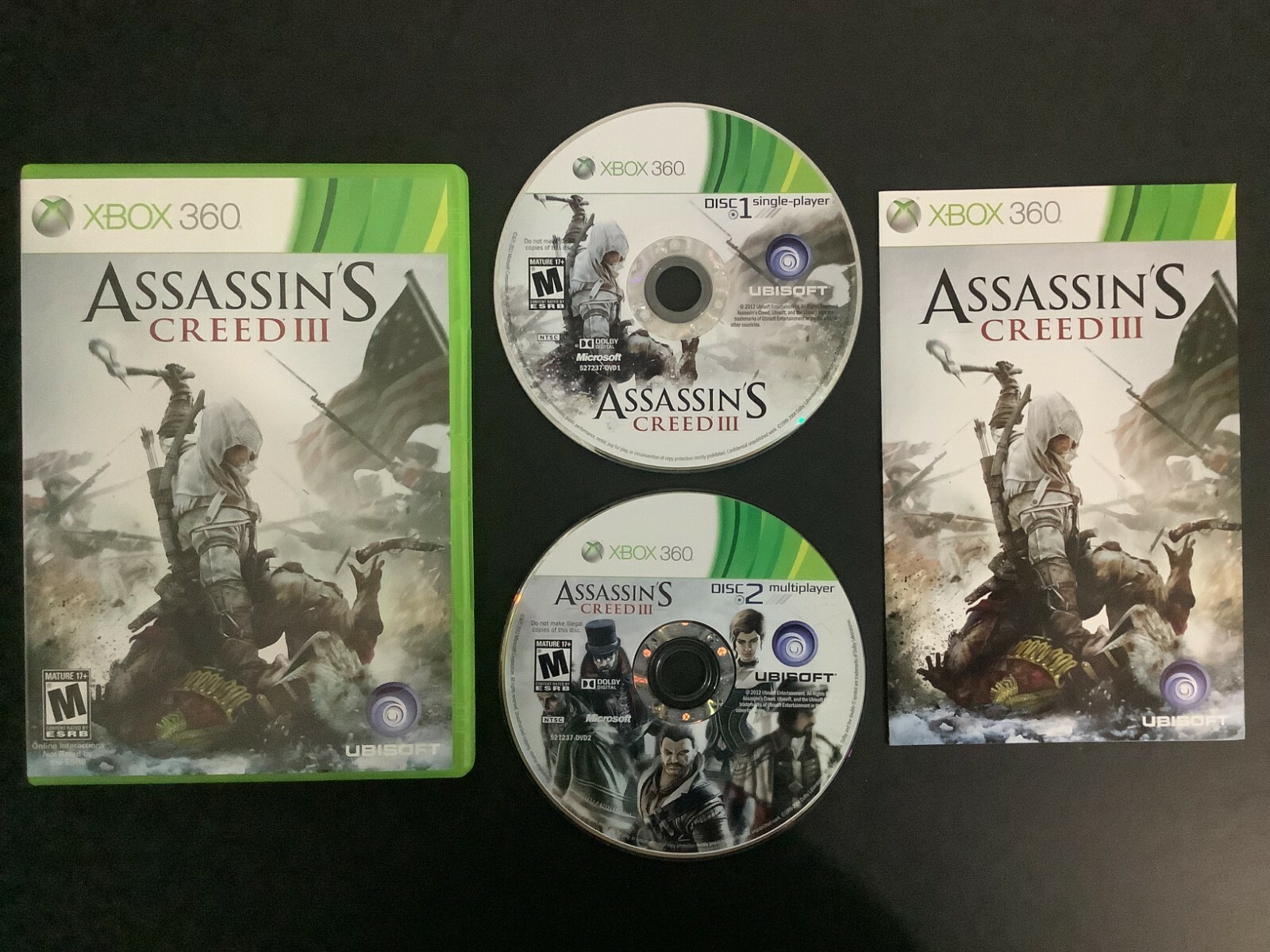 Assassin’s Creed III 3 Xbox 360 Complete w/ Manual – Good Shape