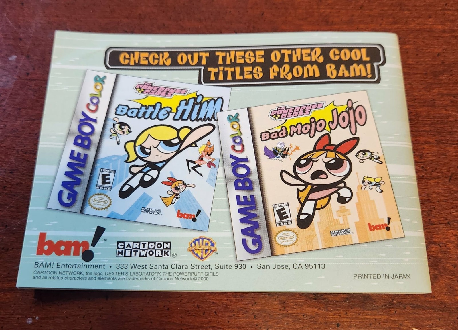 Game Boy Instruction Booklet – The Powerpuff Girls: Paint The Townsville Green
