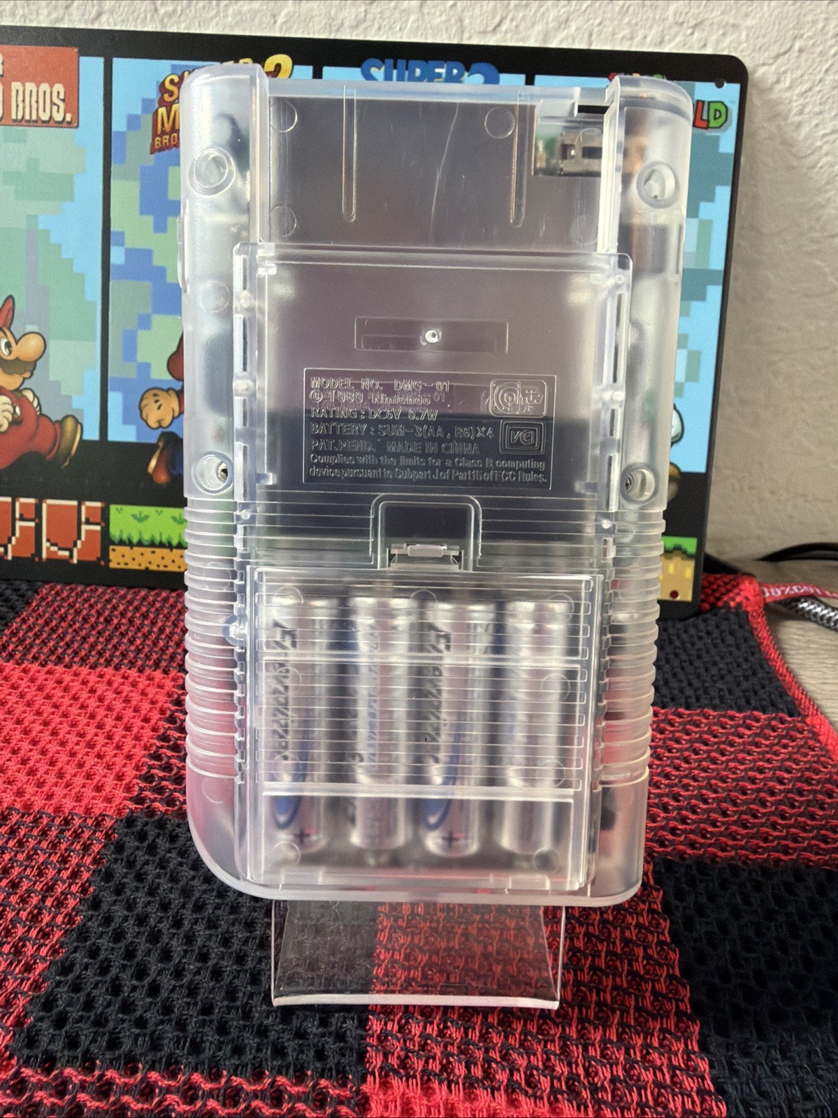 Nintendo Game Boy Console – Original DMG Clear – Upgraded IPS Screen With Menu