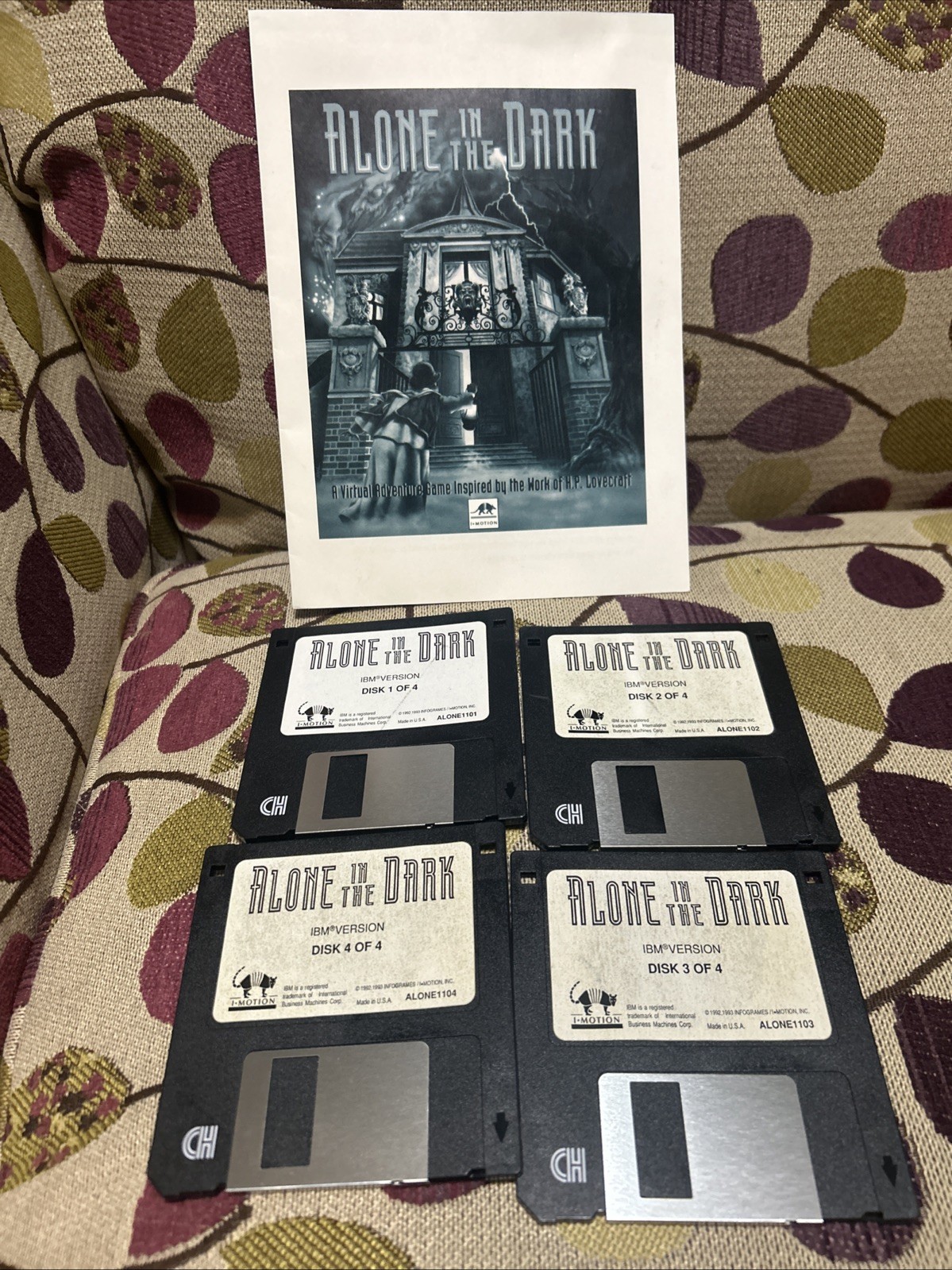 Alone in the Dark 1, 1993 IBM PC DOS 3.5″ Floppy No Box