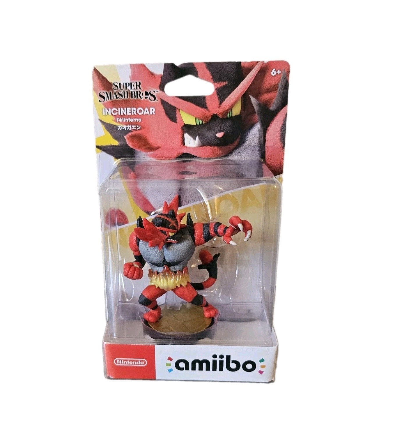 Nintendo Amiibo Incineroar Super Smash Bros. Series Switch Action Figure New