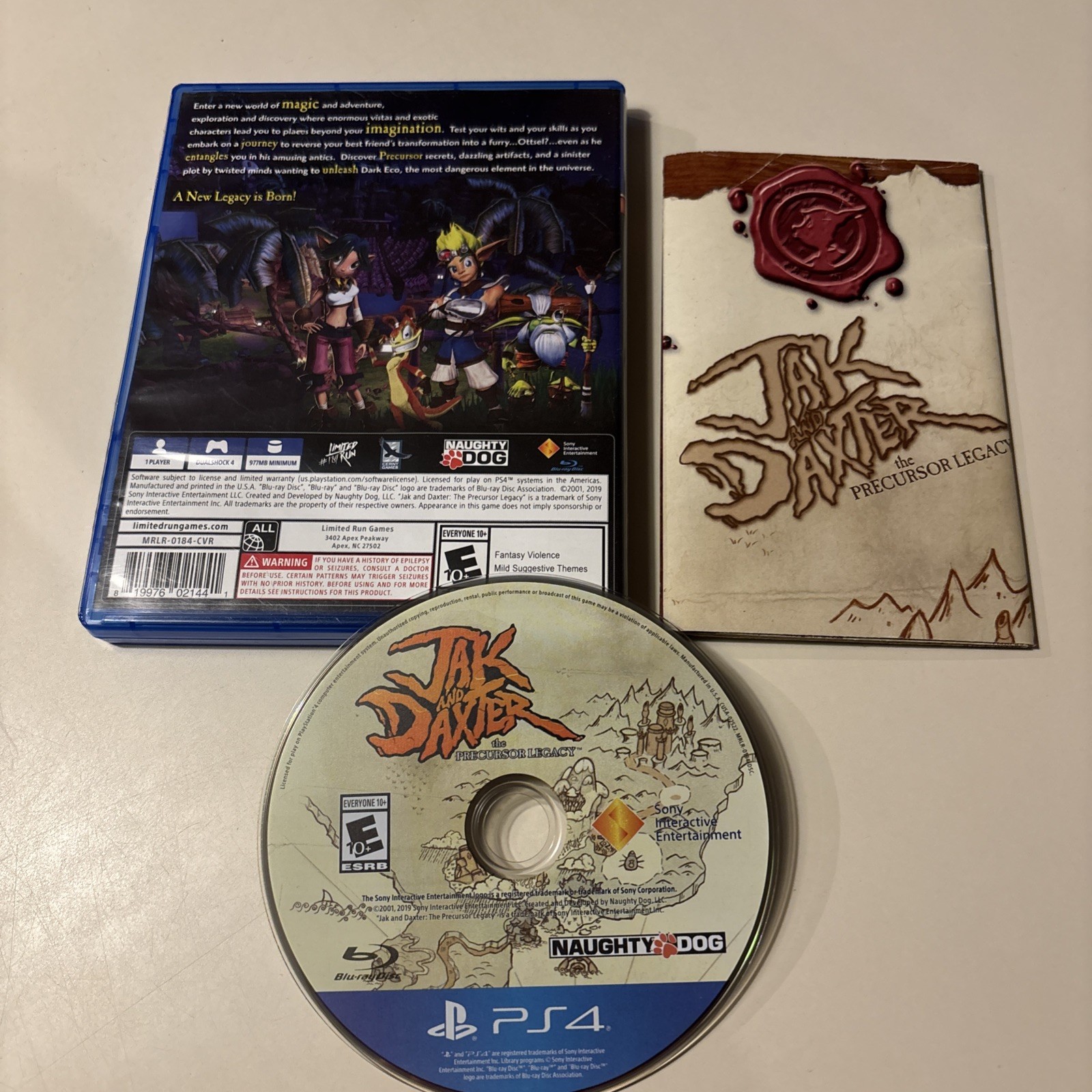 PS4 LIMITED RUN JAK AND DAXTER THE PRECURSOR LEGACY, JAK II, & JAK 3 GAME LOT