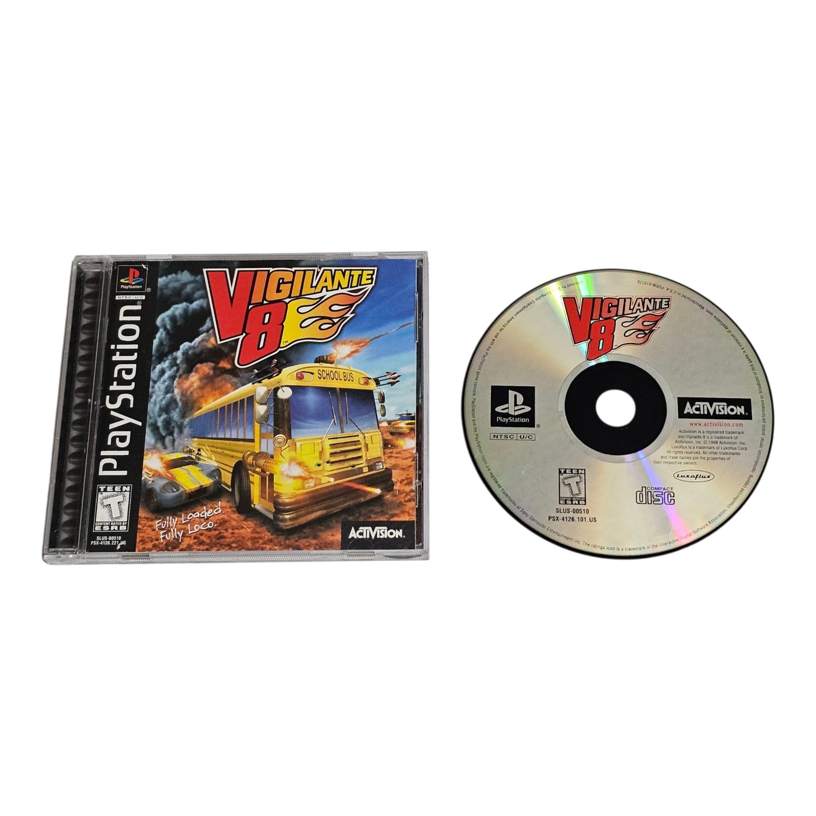 Vigilante 8 (Sony PlayStation, PS1, 1998) CIB Complete w/ Manual, TESTED