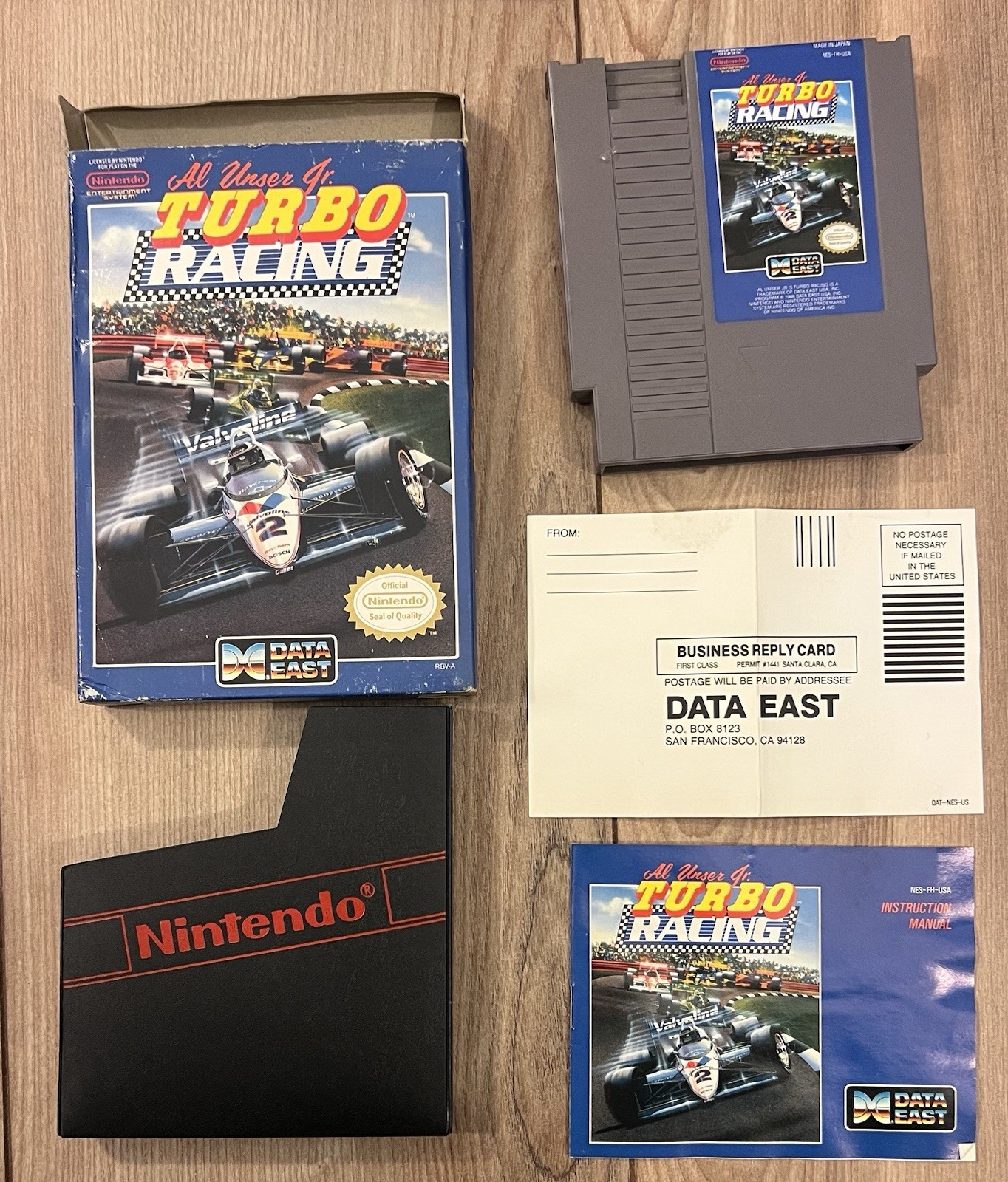 Al Unser Jr. Turbo Racing (Nintendo NES, 1990) CIB Complete Tested Works
