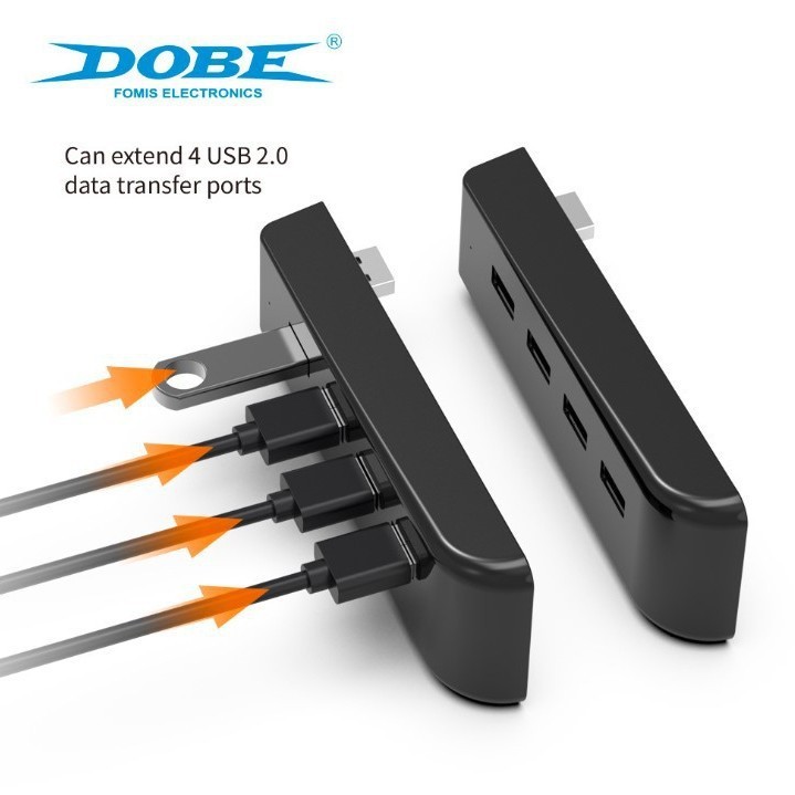 4-Port USB 2.0 HUB High Speed Extender Splitter for PS5 PS4 PS3 Xbox One PC