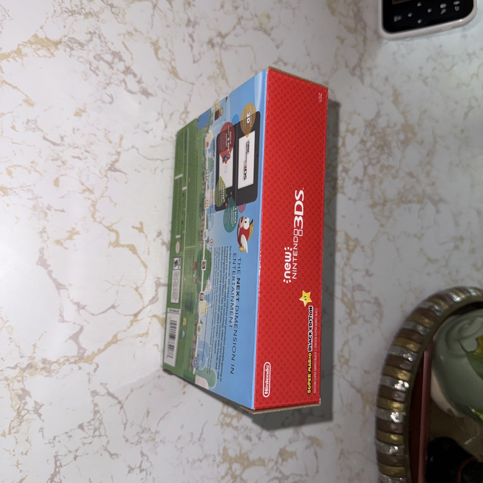 New Nintendo 3DS Super Mario Limited Edition Handheld System Black Unopened