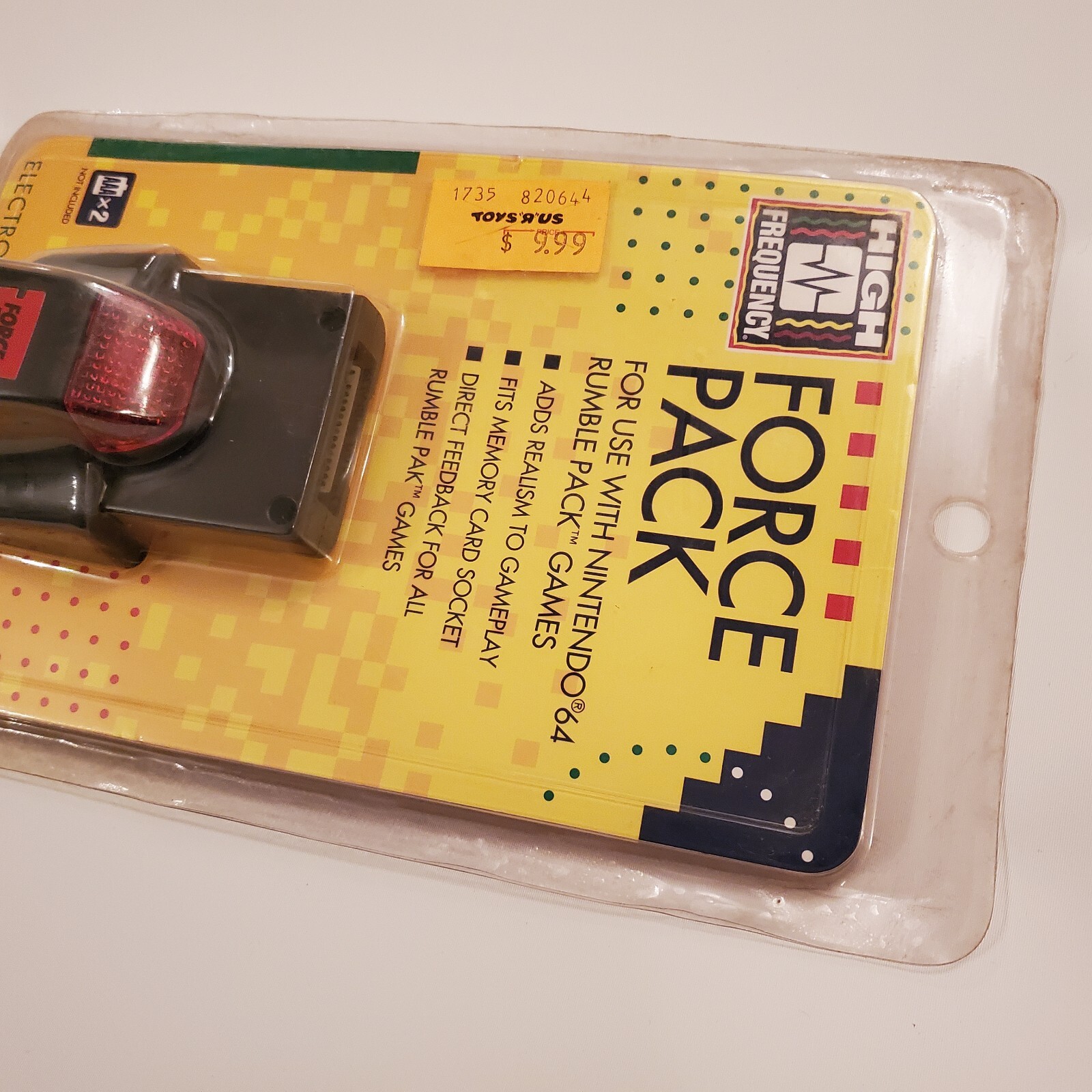 NEW 1997 Force Pack Tremor Rumble Pack Pak Nintendo 64 N64 Mad Catz Toys R US N