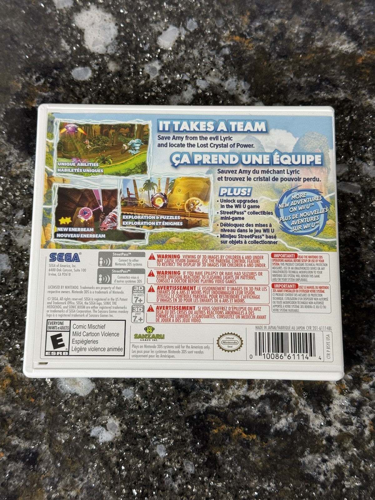 Sonic Boom: Shattered Crystal (Nintendo 3DS, 2014) CIB COMPLETE NICE!