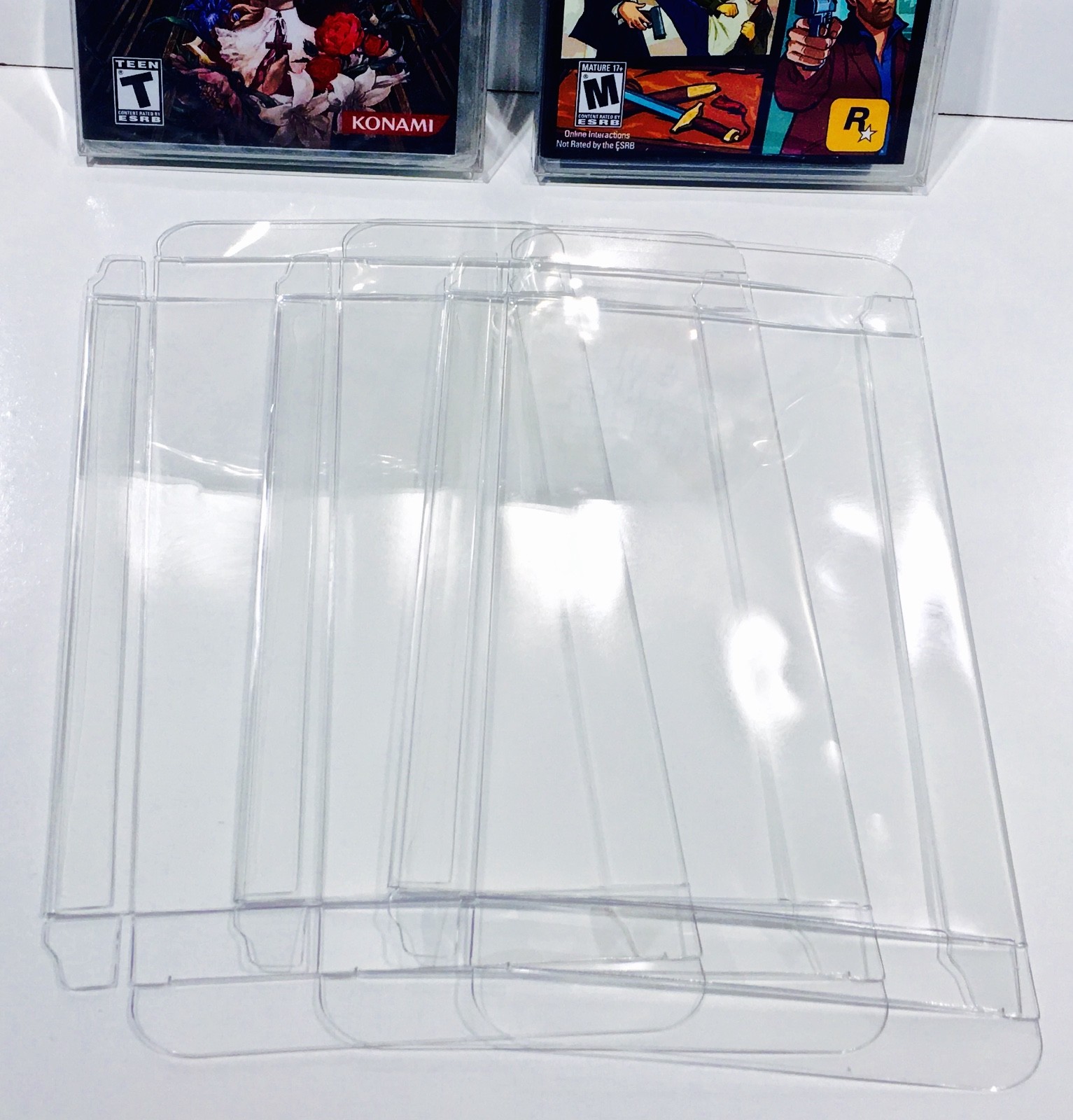 15 PSP Box Protectors Custom Made Crystal Clear Playstation Portable Cases New!