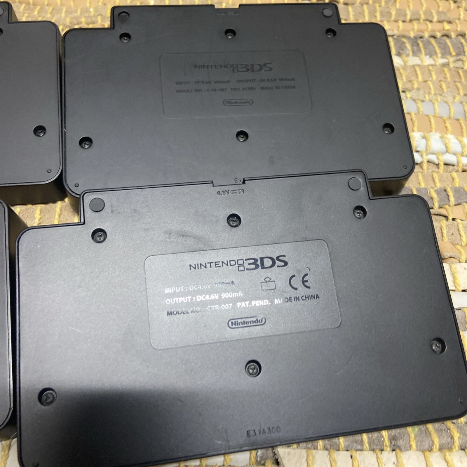 Lot Of 6 Original Nintendo 3DS Battery Charging Dock Cradle Base Black CTR-007