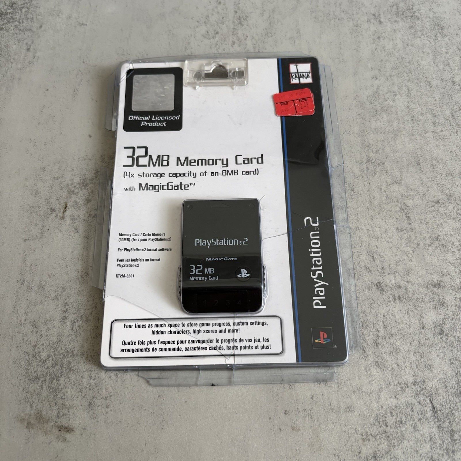 Sony Playstation 2 MagicGate 32MB Katana Memory Card PS2 OEM + Bonus BOX DAMAGE