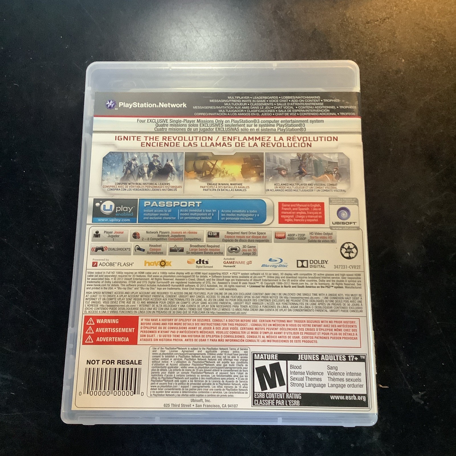 PS3 Assassin’s Creed III Complete