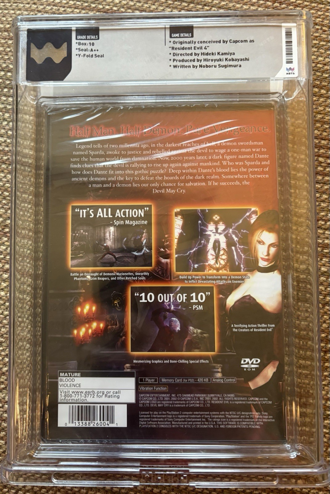 Devil May Cry Greatest Hits- PlayStation 2 (WATA 10, A++ Seal, Y-Fold)
