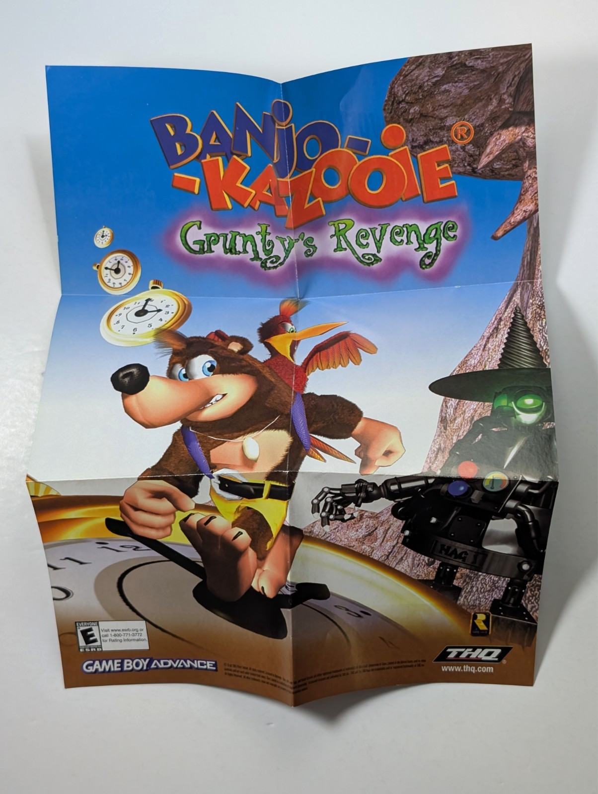*No game* Banjo Kazooie Grunty’s Revenge Game Boy Advance box + poster authentic