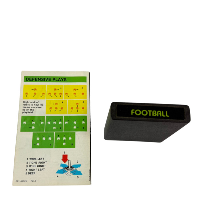 Football CX2625 Cartridge & Manual – Two-Player Gridiron Simulation Atari 2600