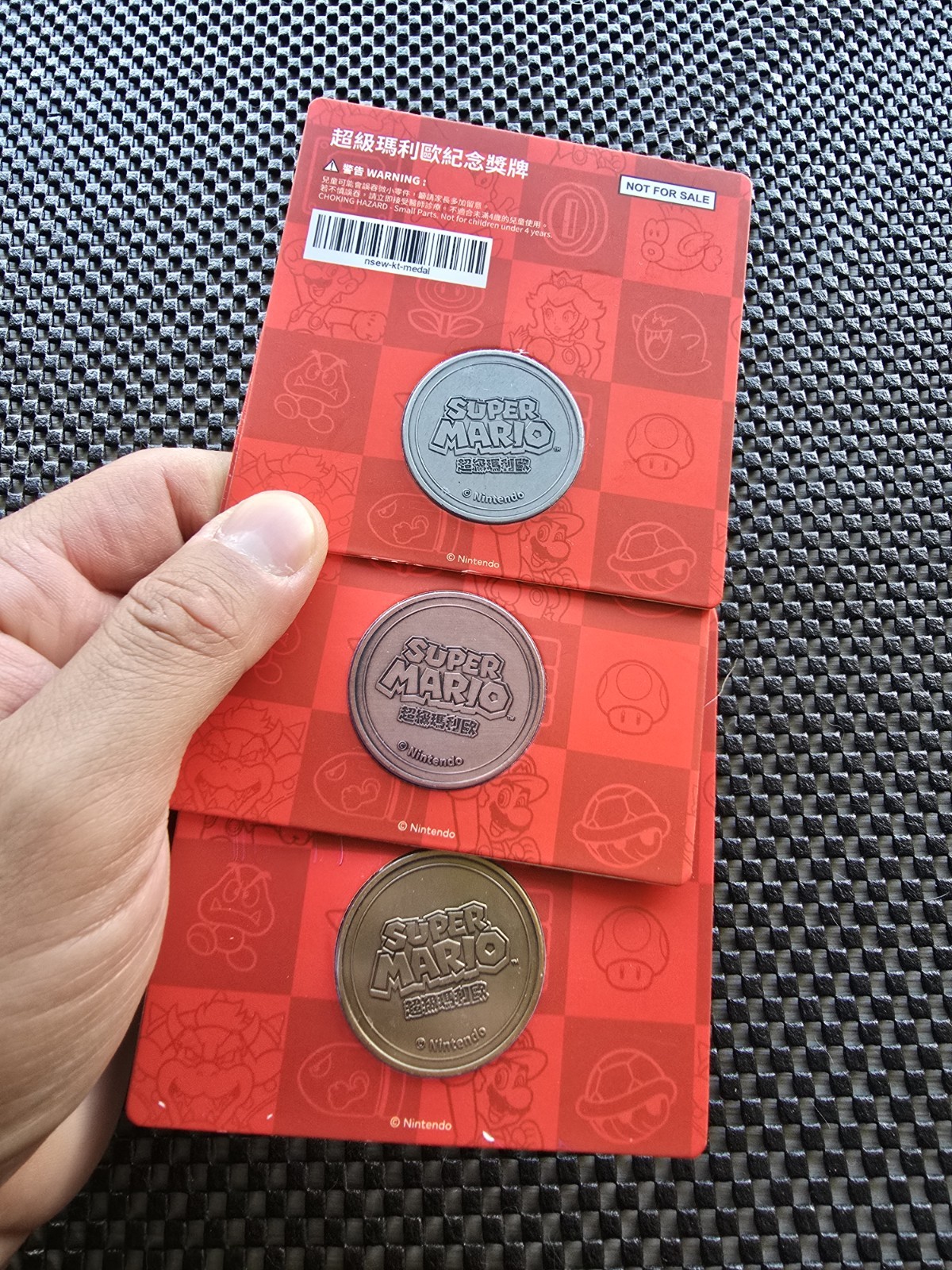 Nintendo Store China Super Mario Coin Medal LOT 3 Giveaway Rare Promo NES SWITCH