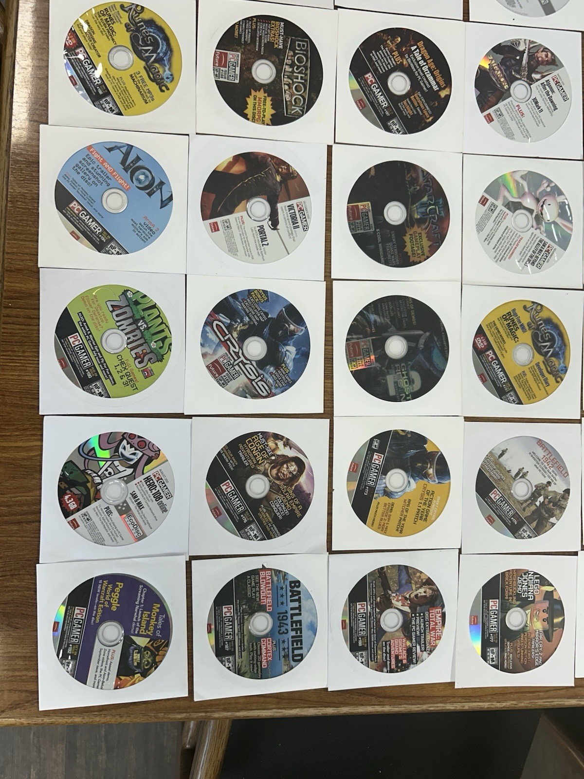 48 PC Gamer Demo Disc Mixed Lot – Assorted PC Games in Paper Sleeves, LEGO