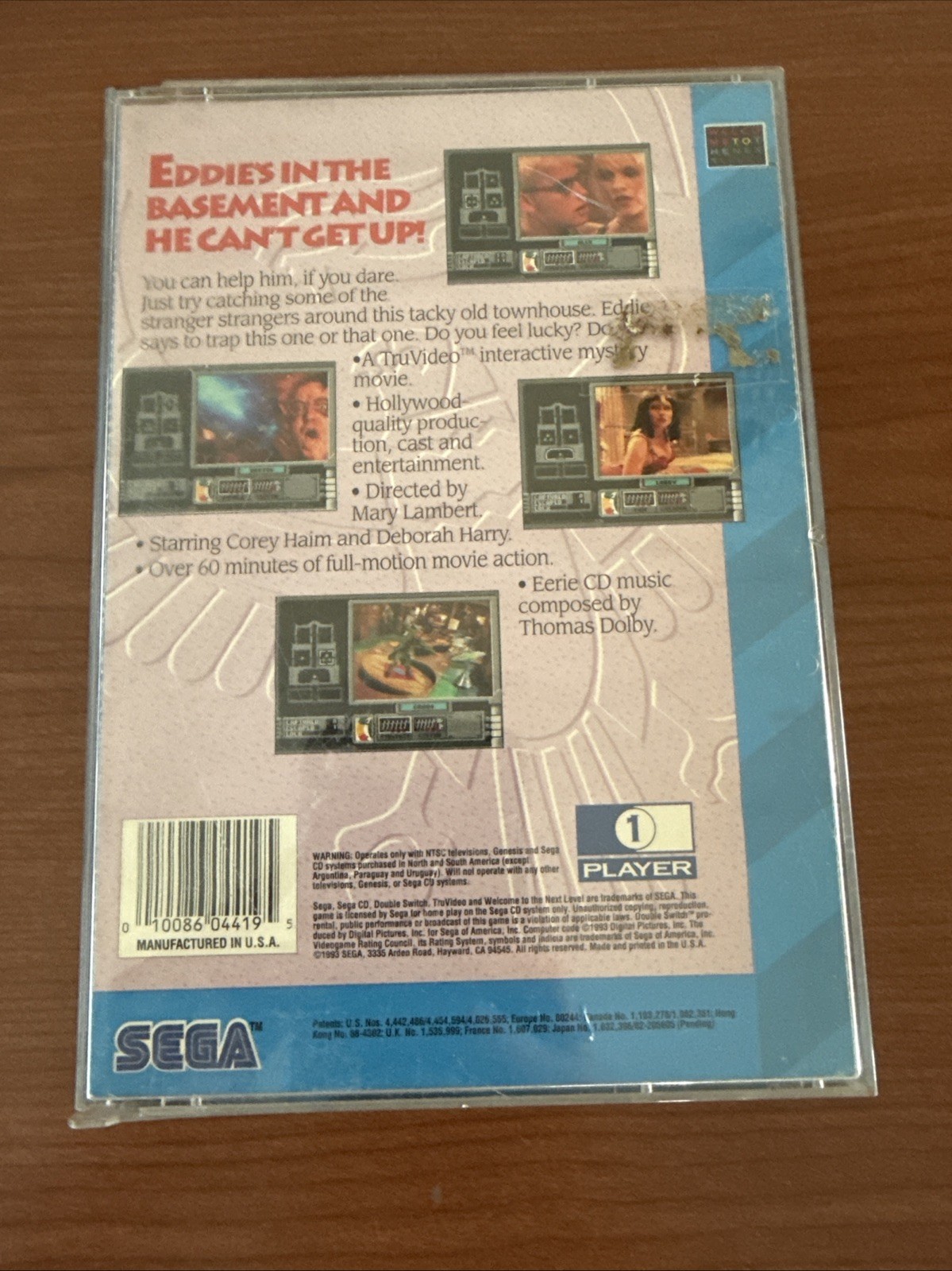 Double Switch (Sega CD, 1993) Complete Game Case Manual Registration