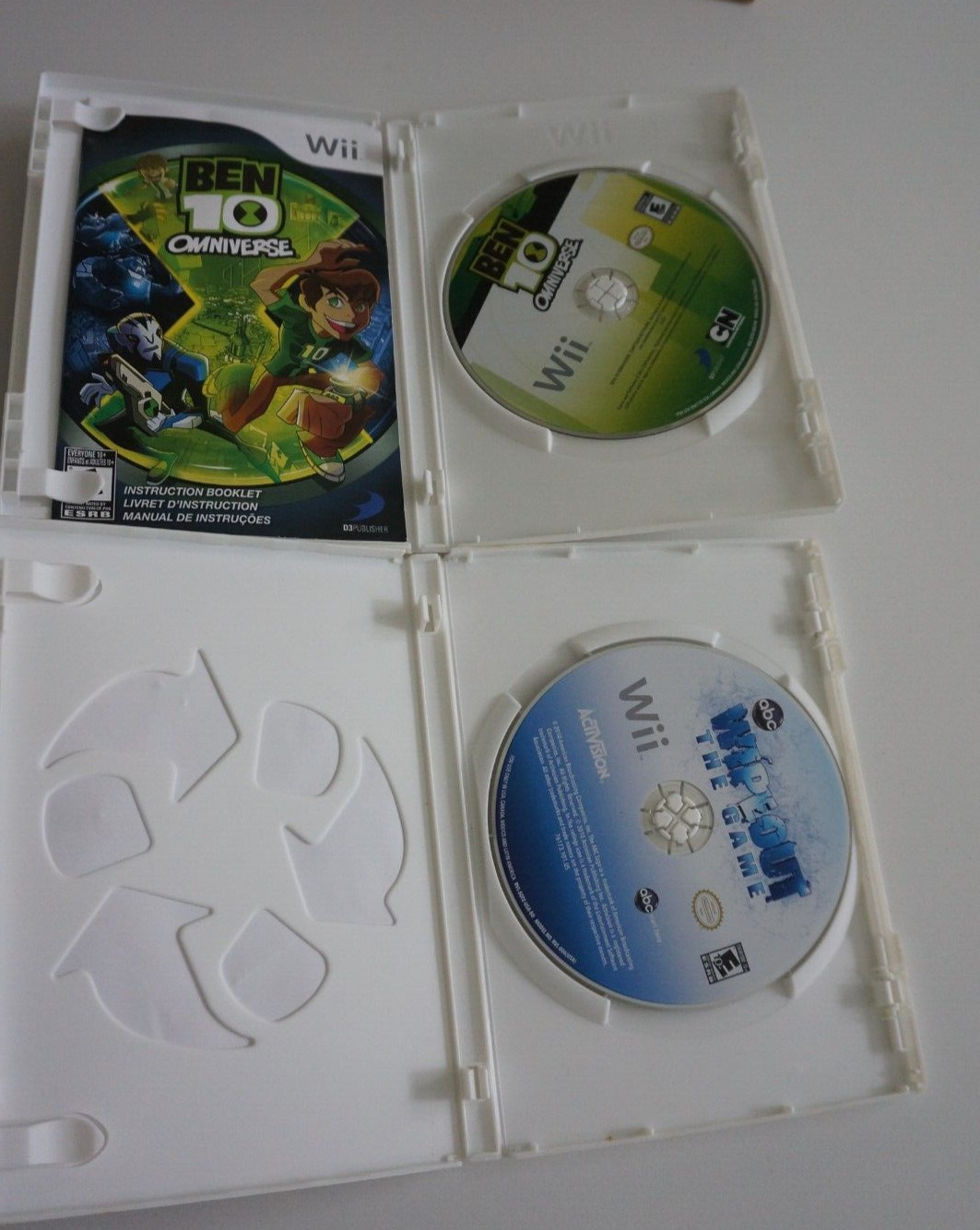 2 Nintendo wii video games Ben 10: Omniverse 2012 & Wipe Out 2010 Tested Working