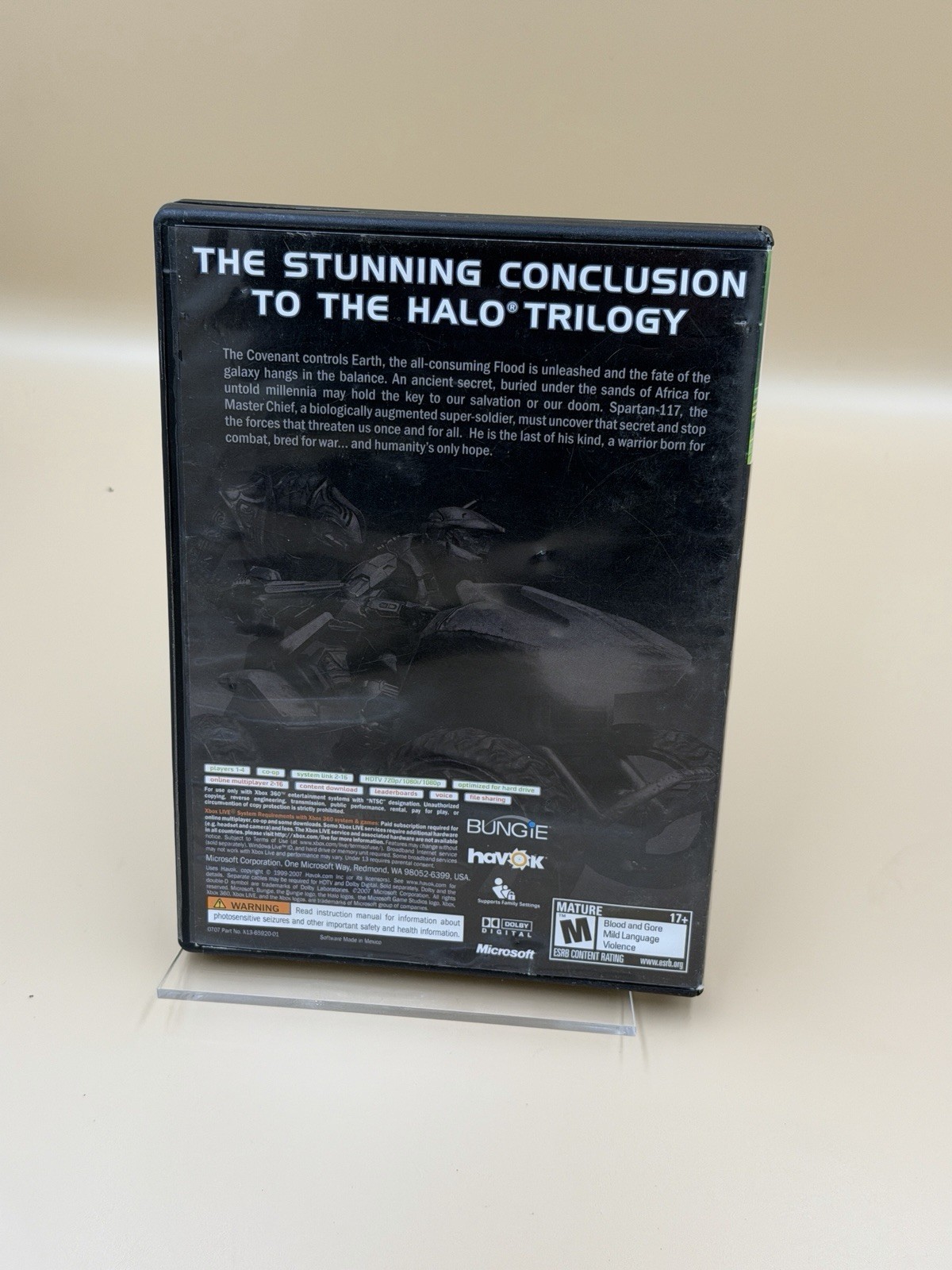 Halo 3 Legendary Edition Xbox 360 Master Chief Helmet Stand Box *Missing game*