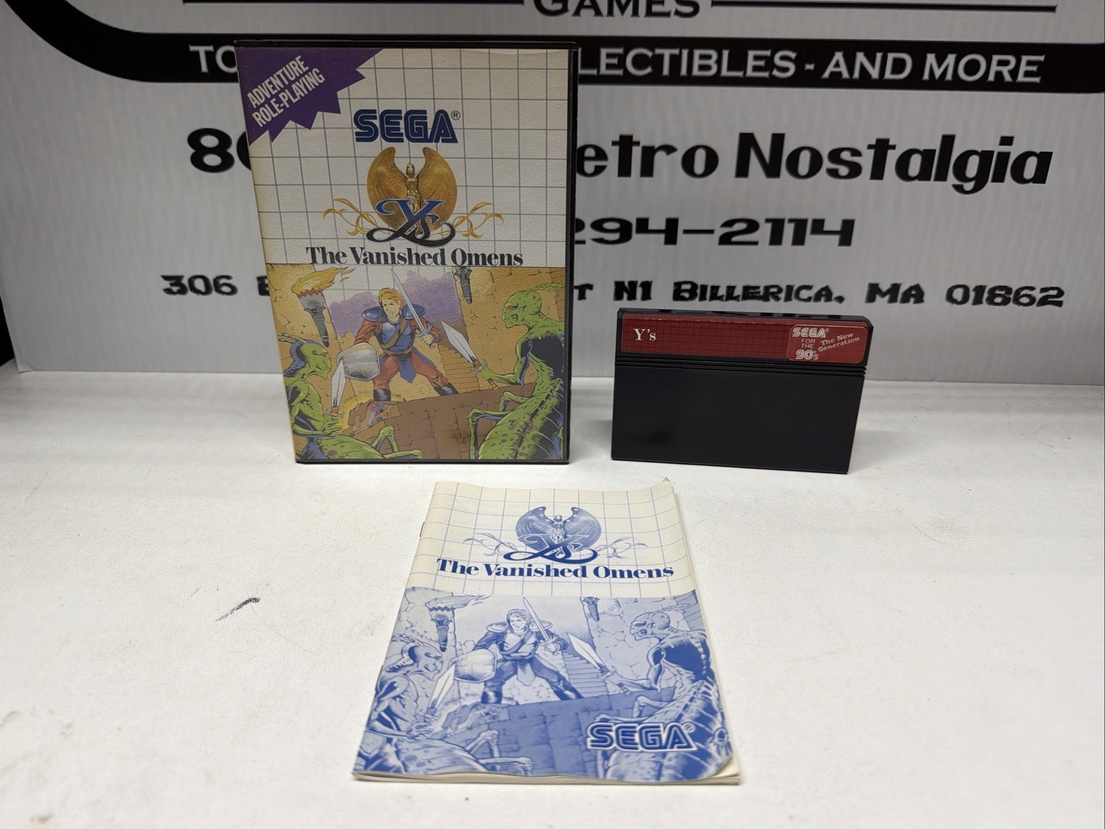 Ys the Vanished Omens Authentic, Tested – Sega Master System – No Poster Map