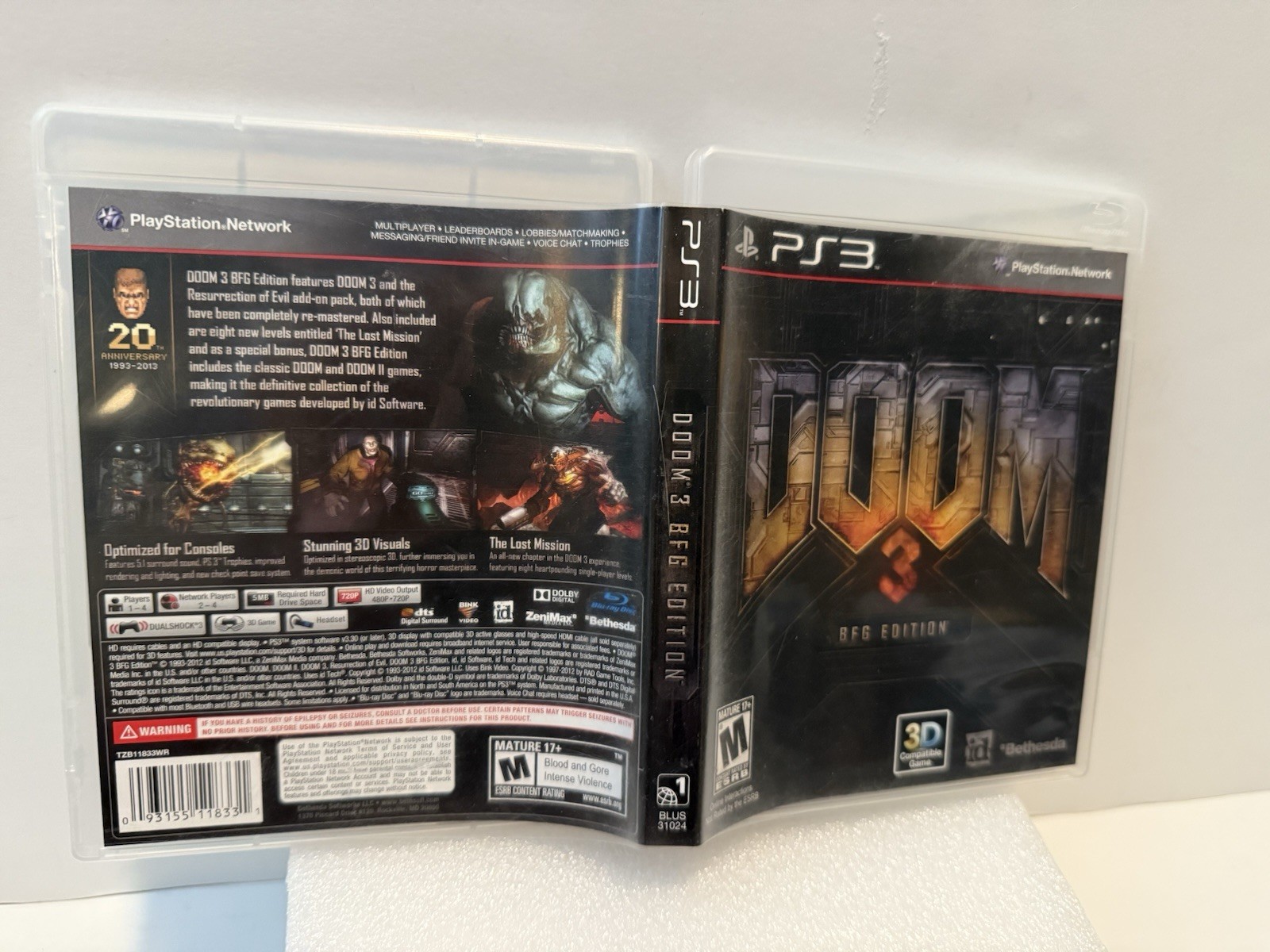 Doom 3 BFG Edition Playstation 3 PS3 CIB Complete Tested & Working!