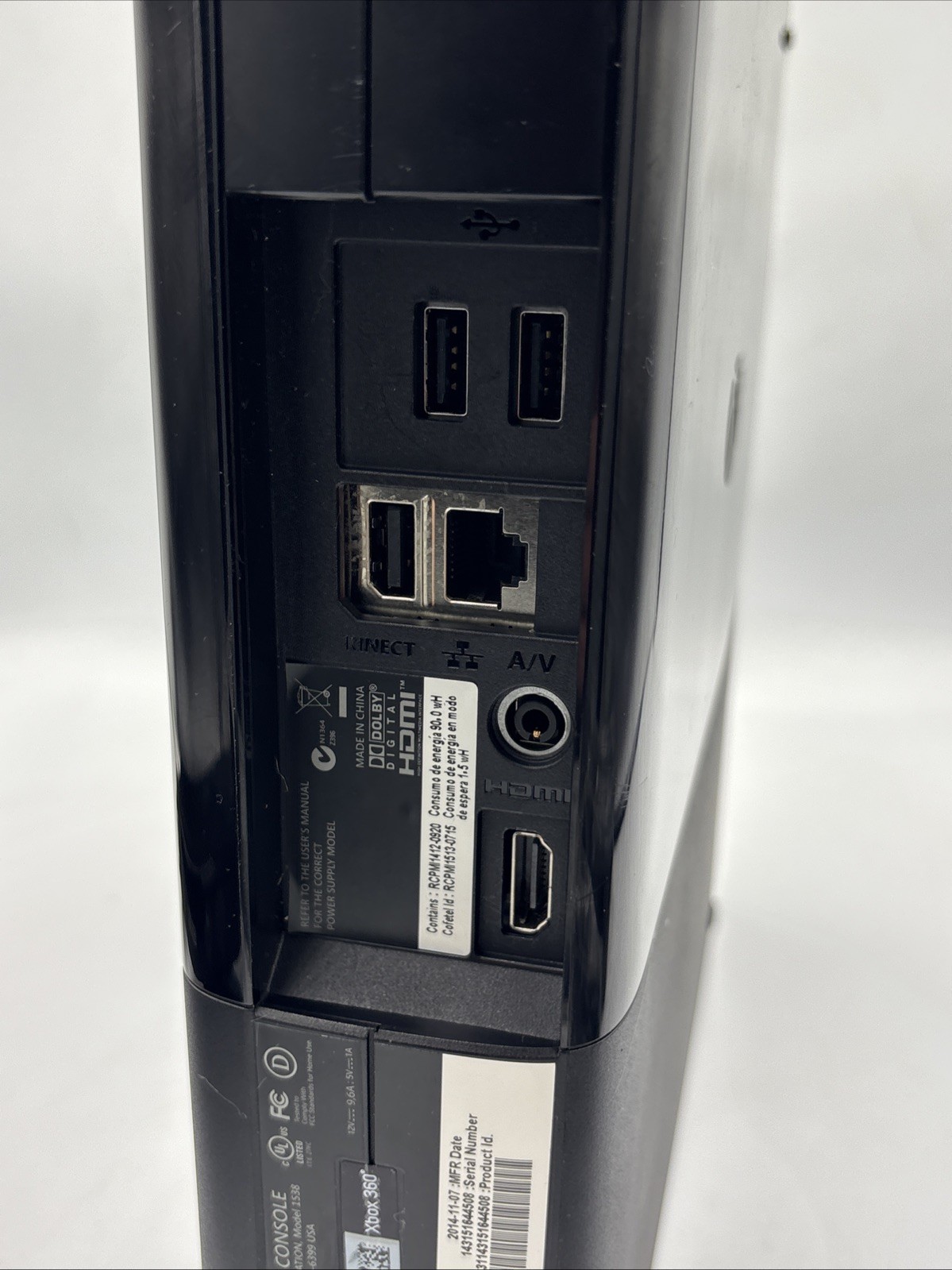 Xbox 360 E Model 1538 Console Bundle – New Power Supply Tested & Working Very Go