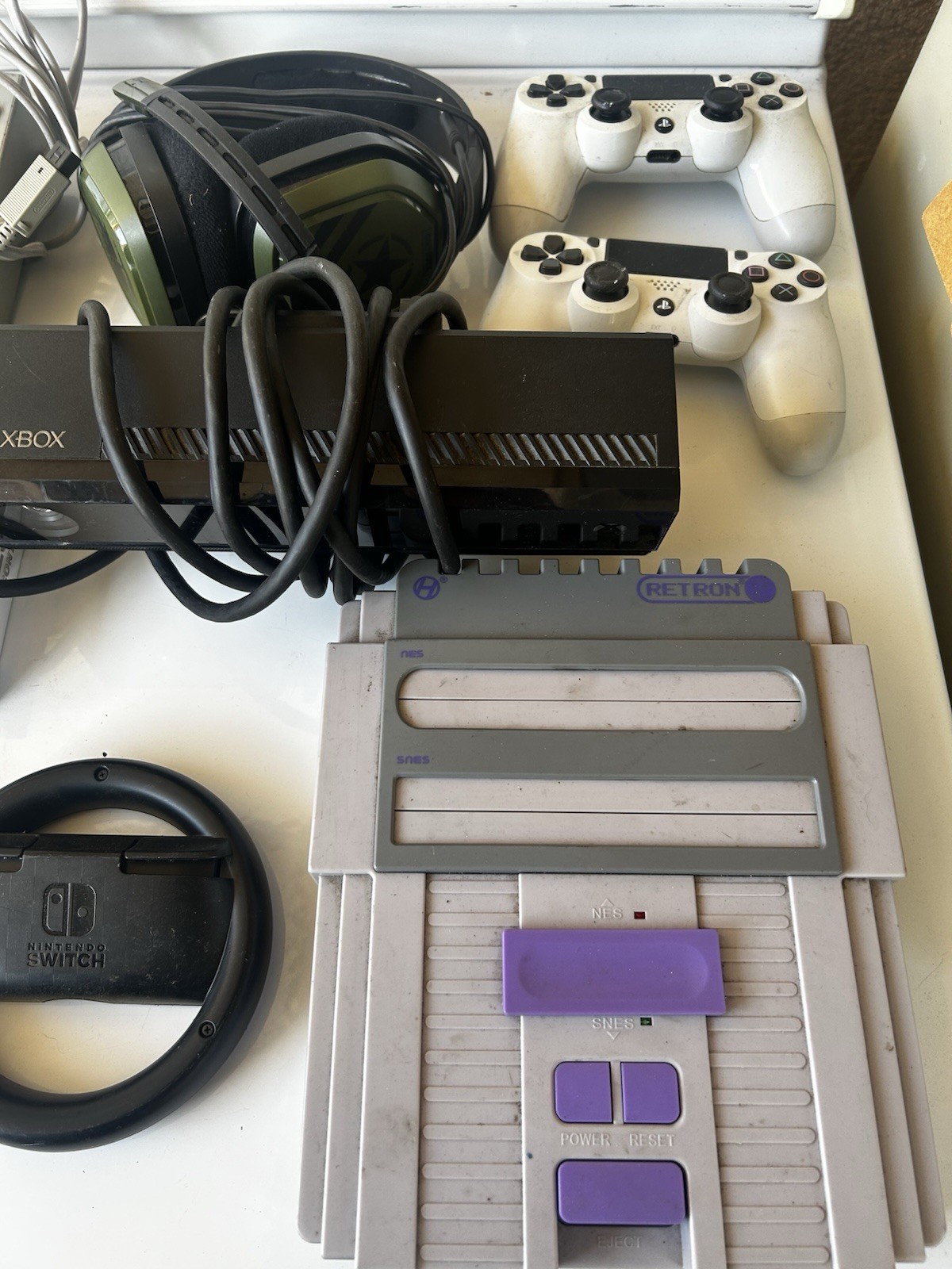 Random Video Game Accessories Lot – Power Cords, Controllers , Mics, UNTESTED