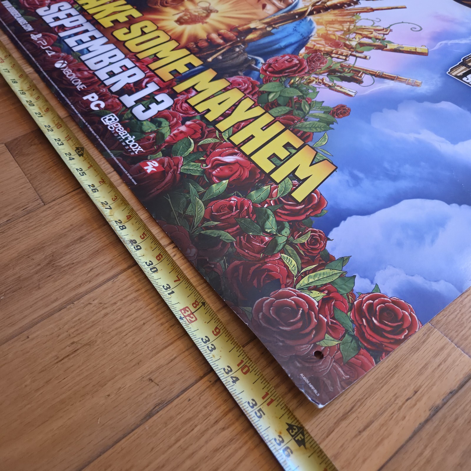 Borderlands 3 Official Promo Gamestop Poster 36 x 26 In Medium 2019 Display Rare