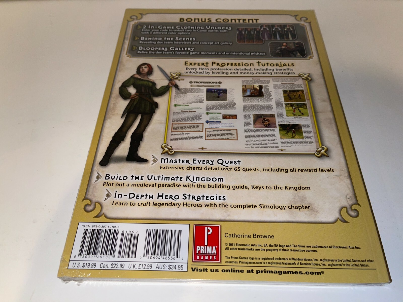 The Sims: Medieval Prima Official video Game Strategy Guide w/ clothing unlocks