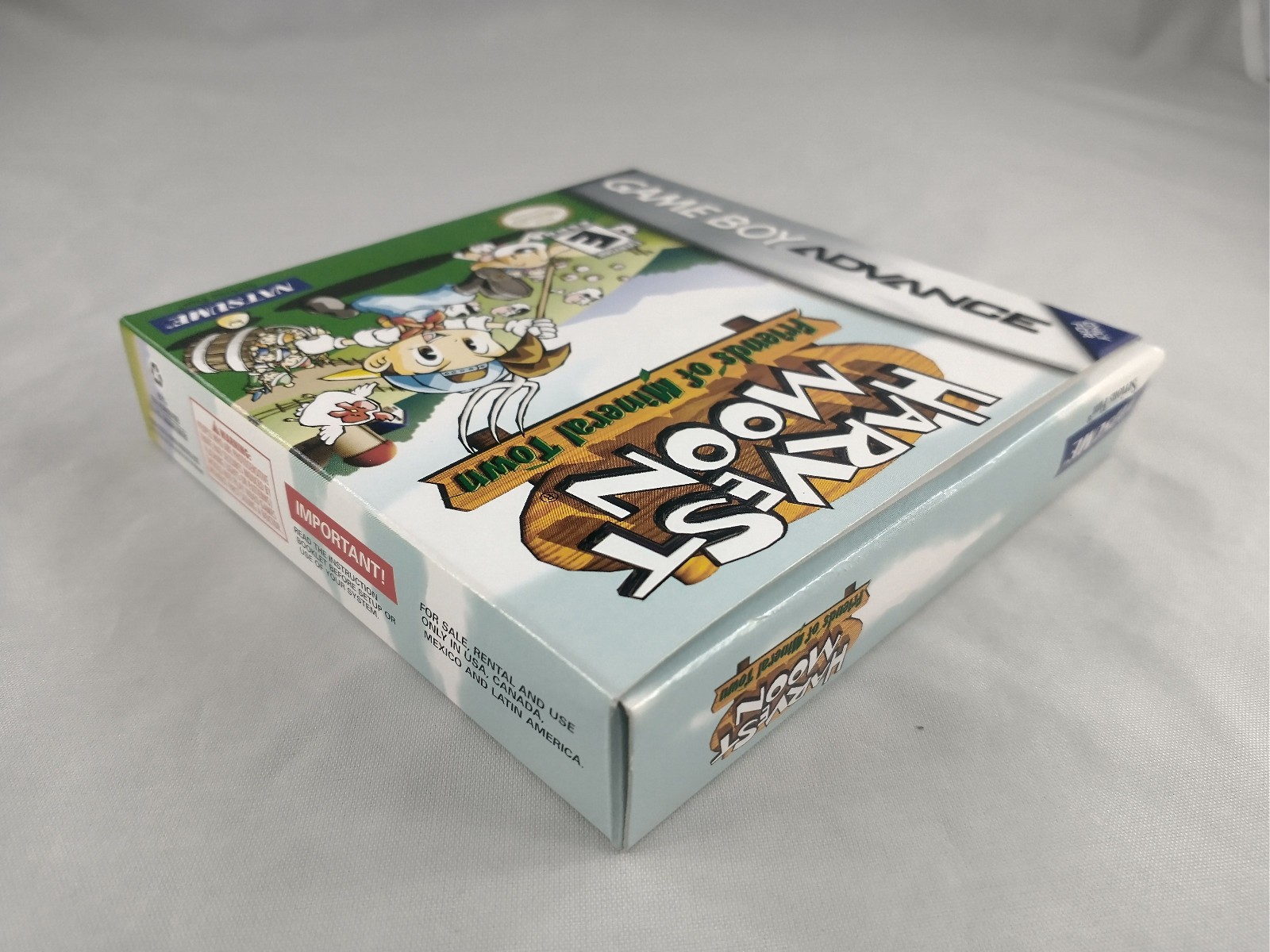Harvest Moon Friends of Mineral Town GBA Box Manual Inserts Only – No Game