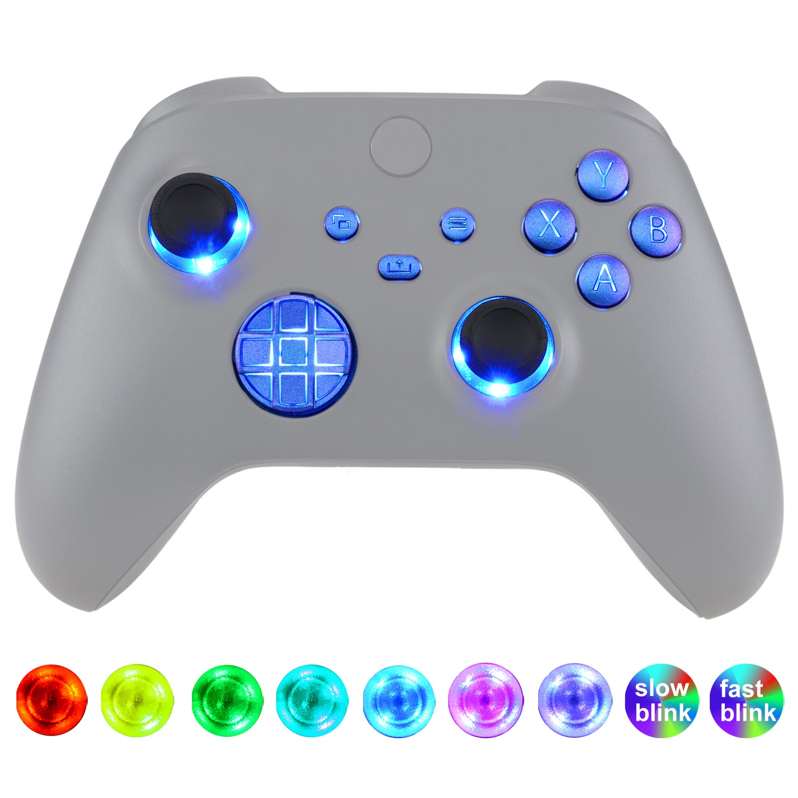 Multi-Colors D-pad Thumbsticks ABXY Buttons LED for Xbox Series X/S Controller