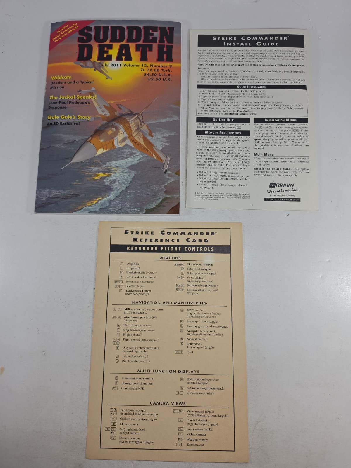 Strike Commander (1992) Origin – Vintage Big Box PC Game 3.5″ Disks – VG+