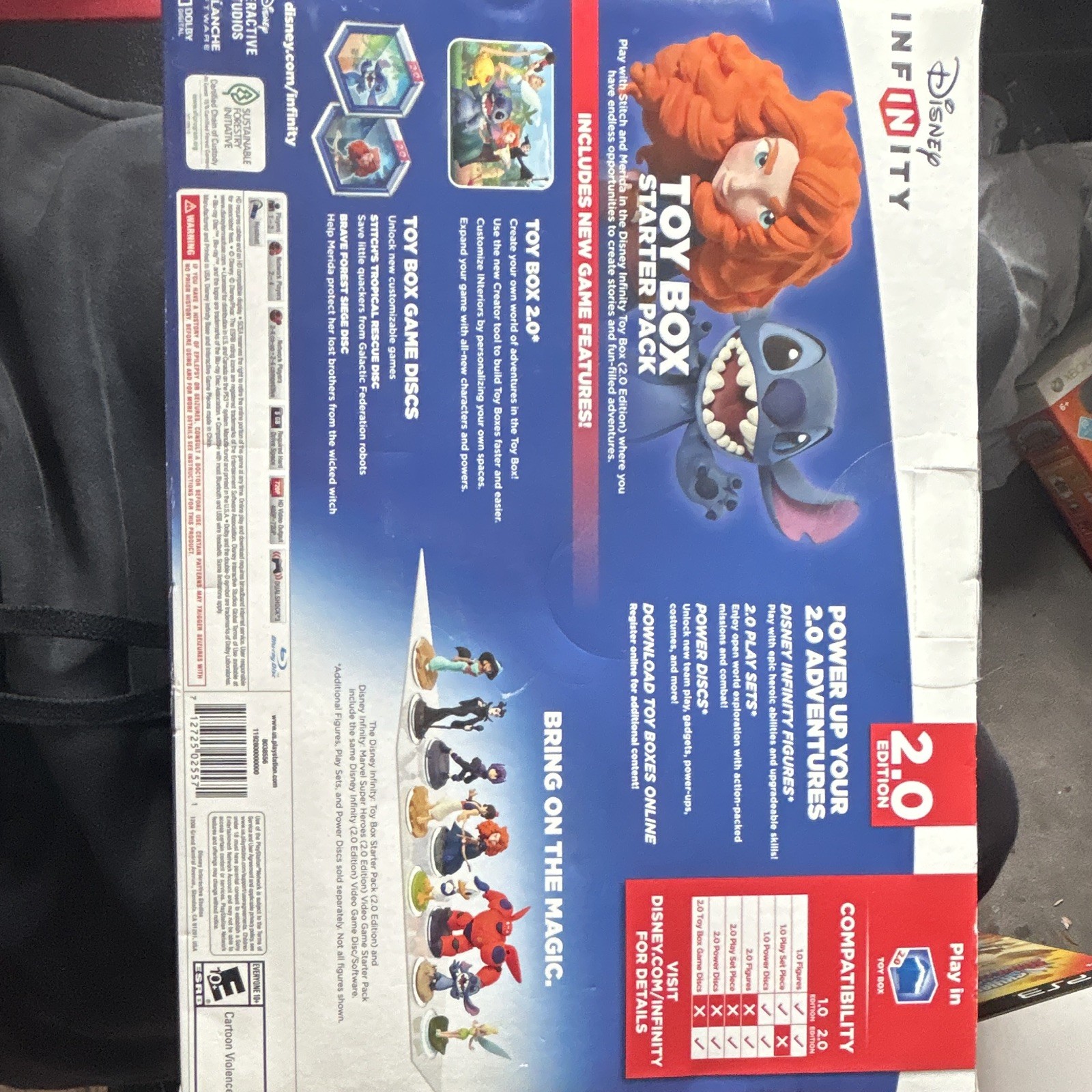 Disney Infinity 2.0 Edition Starter Pack Toy Box PS3 w/ Merida Stitch Baymax