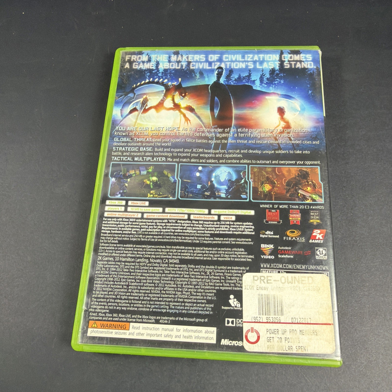 XCOM: Enemy Unknown Xbox 360 Game Complete CIB TESTED – WORKING Mint Disc