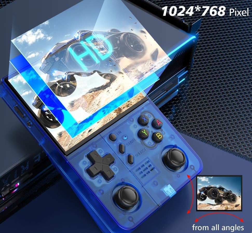 R40XX Pro Max Linux Retro Handheld 4.2″ IPS 1024×768 RK3326 4500mAh
