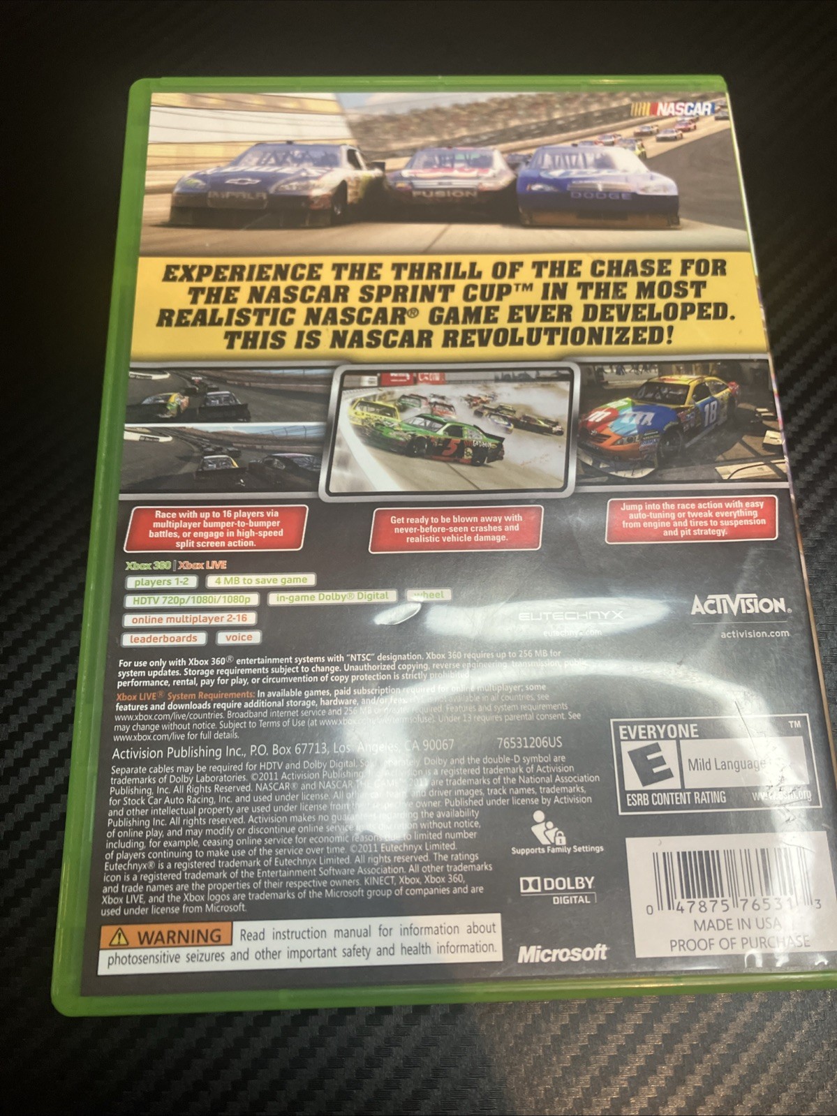 Nascar 2011: The Game – Microsoft Xbox 360 CIB Complete