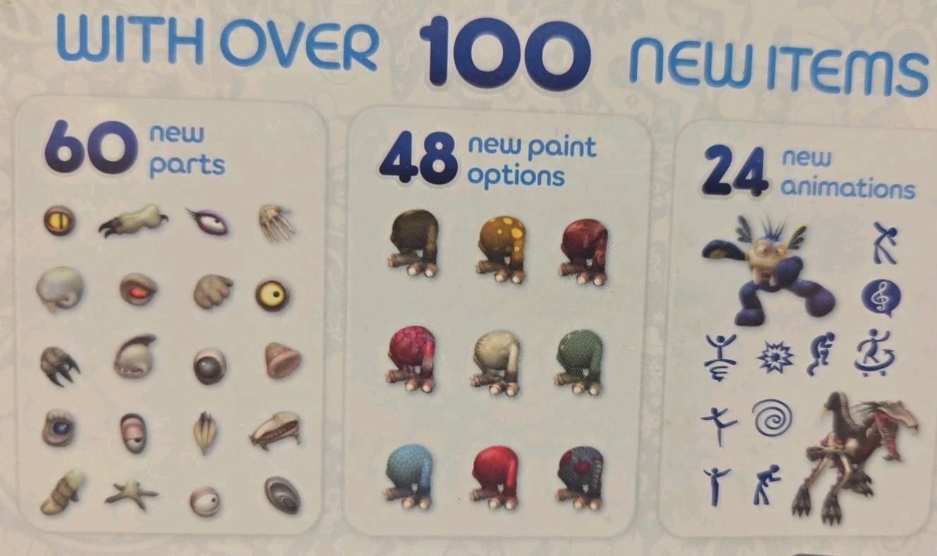Spore Creepy & Cute Parts Pack PC Mac Expansion Pack 2008 Electronic Arts Comple