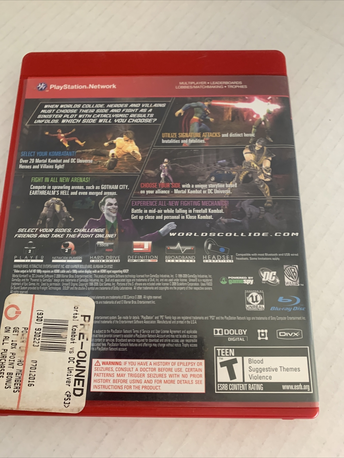 Call Of Duty Black Ops 3 & Mortal Kombat VS DC Universe PS3 Lot ForPlaystation 3