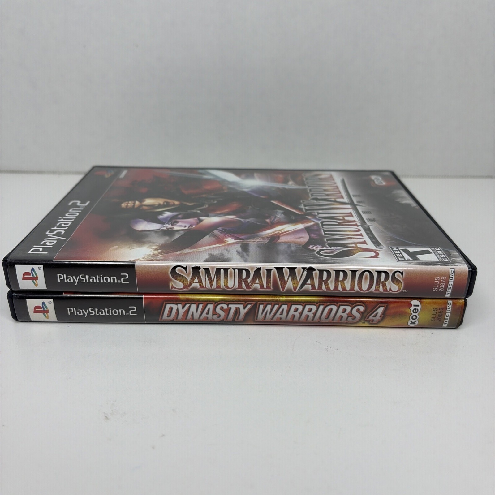 Dynasty Warriors 4 + Samurai Warriors PS2 Lot PlayStation 2 Complete CIB TESTED