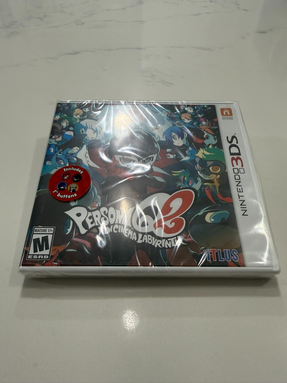 NEW & SEALED Persona Q2: New Cinema Labyrinth for Nintend 3DS w/ 1″ Buttons