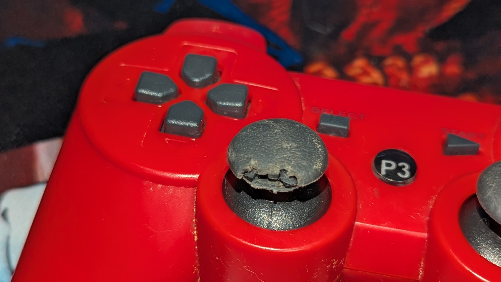 UNBRANDED PS3 Wireless Controller Bluetooth Gamepad for Playstation 3 Red Tested
