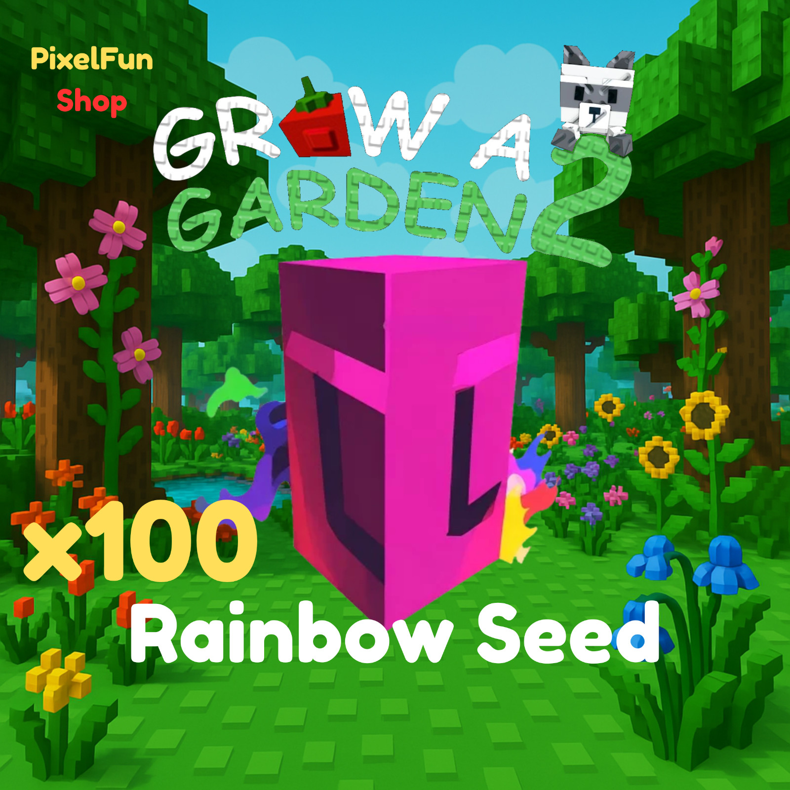 x100 Rainbow Seed – 🪴Grow A Garden 2 🪴 (GAG2) Roblox | FAST DELIVERY