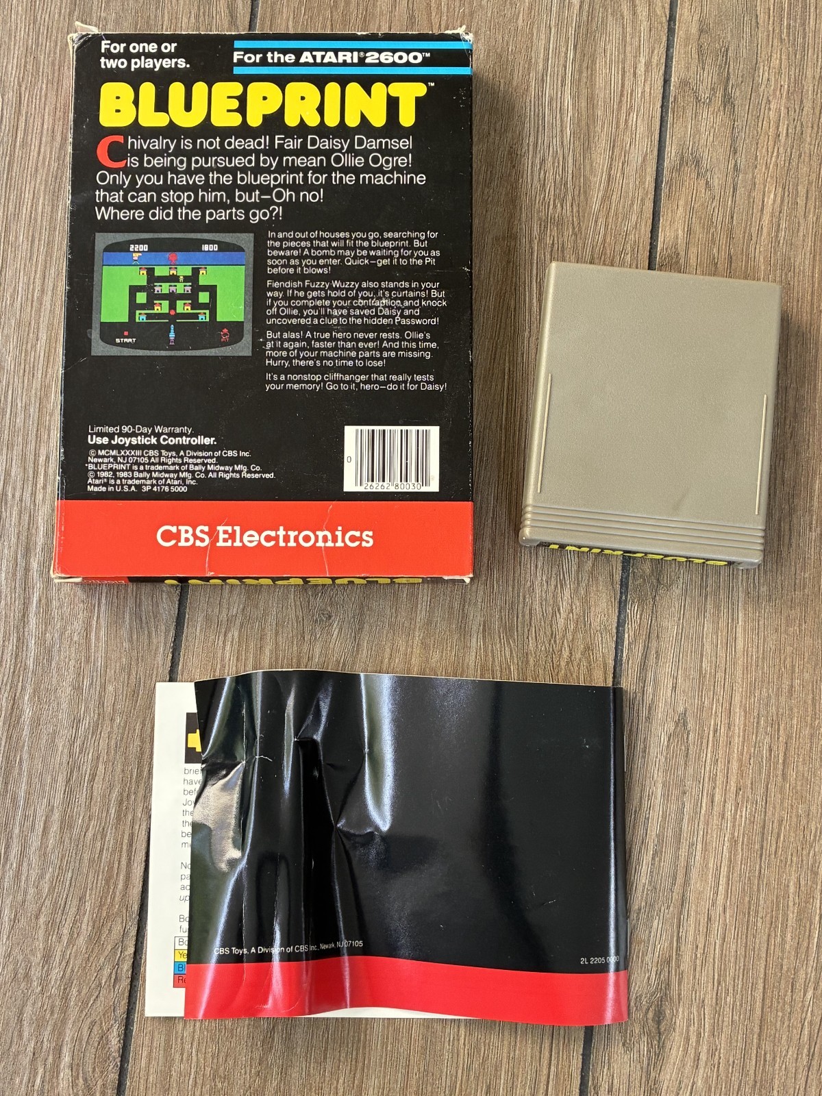 Blueprint for ATARI 2600 by CBS Electronics CIB – Tested +FAST SHIPPING!
